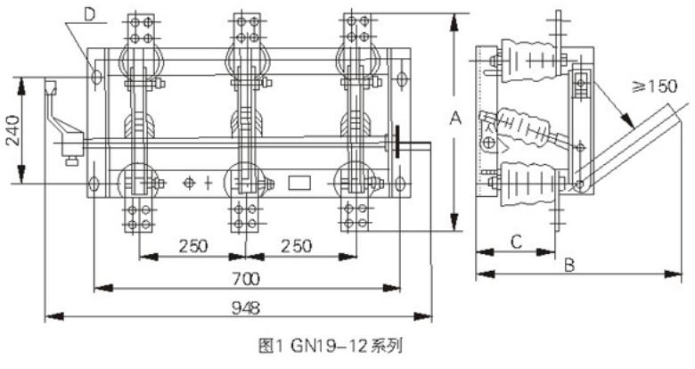 GN19-12 戶內高壓隔離開關