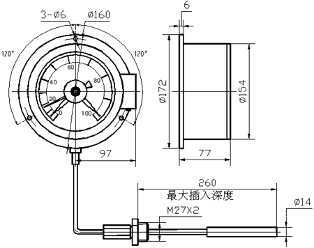 變壓器溫度計WTZ-288